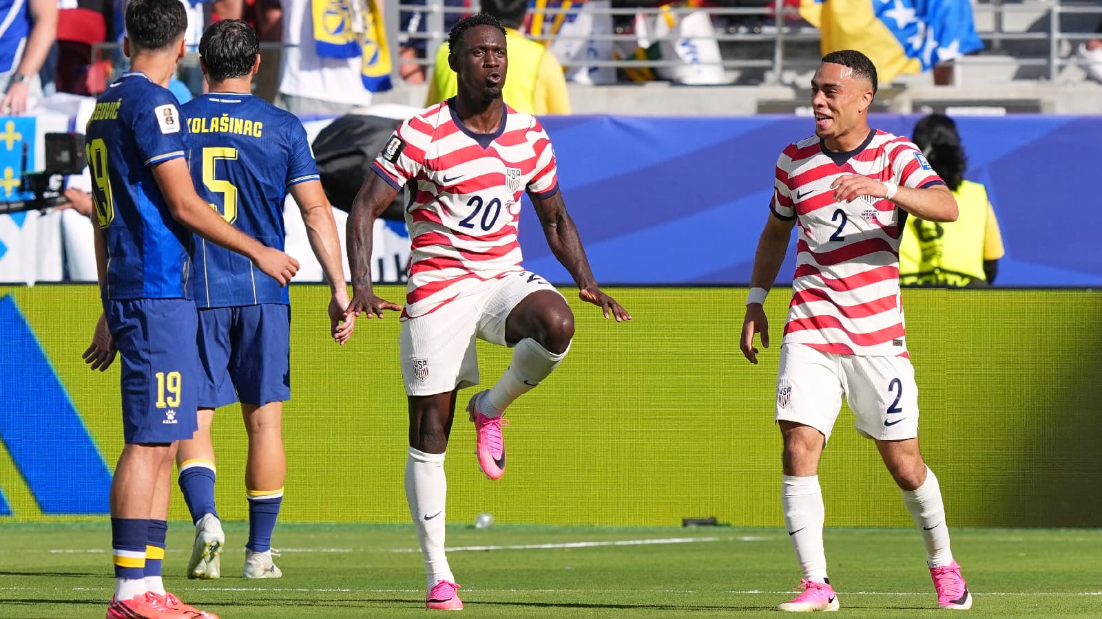 Folarin Bolagun Goal Usa Silencer Celebration Lebron James Reaction World Cup